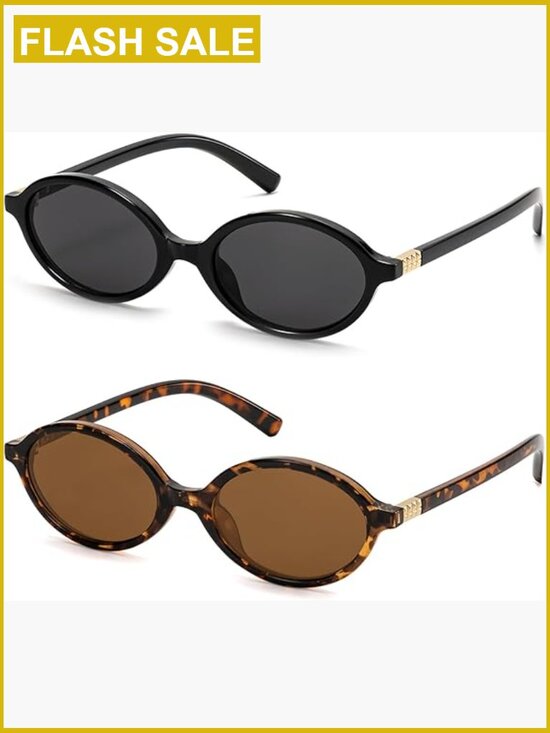 Retro Oval Sunglasses Women Vintage 90s Y2K Trendy Sun Glasses UV400 main image 7